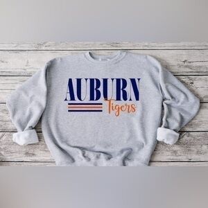 Auburn Striped Crewneck